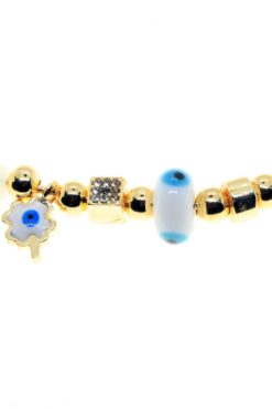 Toptan Altın Renk Beyaz Mineli Yonca Pandora Model Zirkon Kolye - 2996 5 a75a52c9c8a34767a1ab9a71d7b50114