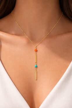 Toptan Altın Renk Ezme Zincir İnci Ataç Ye Model Çelik Kolye - 3833 3 aeb58070fa464d059b13926f4cdf4a69