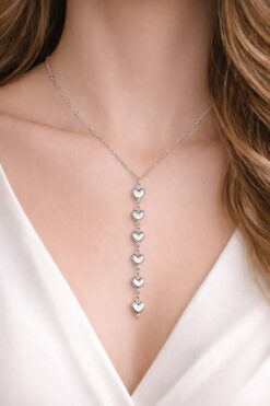 Toptan Gümüş Renk Ezme Zincir Sıralı Kalp Ye Model Yeni Sezon Çelik Kolye - 3837 3 c4997750d80c4a46adb12e7ead5f62a3