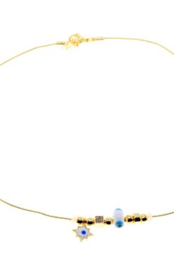 Toptan Altın Renk Beyaz Güneş Pandora Model Zirkon Kolye - 2983 4 da902037dc834c02999b2de42ca303bd