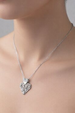 Toptan Gümüş Renk Sallantılı Kalp Baget Model Top Zincir Çelik Kolye- 3850 3 285924c2892d4c8eadba44ad028afc7d