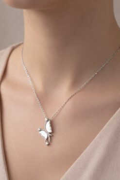 Toptan Gümüş Renk Beyaz Sedef Yusufcuk Model Sf Zincir Çelik Kolye- 3857 3 ff616cdf038b47fc8650eb783b8b8ba5