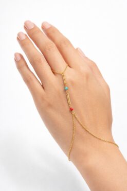 Toptan Altın Renk Boncuk Ataç Çelik Şahmeran - 3871