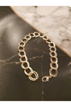 Accueil Grossiste Bijoux 35 Vue alternative de Toptan Kadın Gold Lüx Detaylı Çift Zincir Bileklik - 200